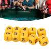Number Dice, 20 6Sided Plastic Dice, Rounded Corners (Yellow) view 3