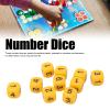 Number Dice, 20 6Sided Plastic Dice, Rounded Corners (Yellow) view 4