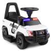 Costzon Police Car Ride On, 6V Battery Powered Electric Kids Ride On with Megaphone, Lights, Siren, Under Seat Storage, Toddler Push Car, Ride On Toys for Toddlers 1-3 Boys Girls (White) view 1