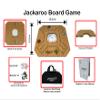 Jackaroo Board Game, 2-4 Player Marble Strategy Game, Solid Wooden Game with 16 Glass Marbles and 52 Cards, Marbles and Jokers Board Game, Marble Chase Game, Foldable Board with Carry Bag (Oak) view 3