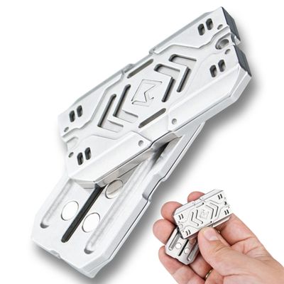 DjuiinoStar Premium Fidget Slider, Multiple Ways to Play, Addictive EDC Toy, Stress Relief Gift for Fidget Fans, Fidget Clicker, CNC Machined Stainless Steel Toy for Adults DFS-07