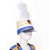 Alvivi Drum Major Soldier Nutcrackers Teen Adult Halloween Cosplay Party Marching Band Hat - Blue & White, One Size view 3