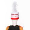 winying Kids Drum Band Hat with Feather Toy Soldier Hat Drum Major Hat Costume Ceremonial Hat Majorette Hat Red&White One Size view 4