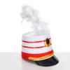 Alvivi Drum Major Soldier Nutcrackers Teen Adult Halloween Cosplay Party Marching Band Hat - Red & White, One Size view 3