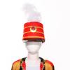 winying Kids Drum Band Hat with Feather Toy Soldier Hat Drum Major Hat Costume Ceremonial Hat Majorette Hat Red One Size view 2