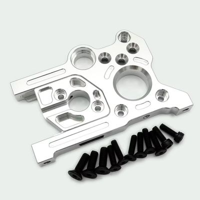 Aluminum Motor Mount Motor Plate for Arrma 1/5 Kraton 8S Outcast 8S ARA320482 + ARA320483 Silver