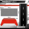 29 Pcs Race Car Birthday Party Supplies, Include 2 Plastic Table Cloth, Black Race Track Running Mat, 16 Checkered Flag, 8 Orange Traffic Cones, 2 Tire Tube Swim Ring for Racing Theme Party Decoration view 3