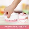 MR. CHOU Suction Baby Bowls with Leakproof Tempered Glass Lids for Babies & Toddlers, Ceramic First Stage Infant Feeding Supplies with Handles, 100% Food Grade Snack Cotainer for Kids, Pink view 2