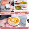 MR. CHOU Suction Baby Bowls with Leakproof Tempered Glass Lids for Babies & Toddlers, Ceramic First Stage Infant Feeding Supplies with Handles, 100% Food Grade Snack Cotainer for Kids, Pink view 4