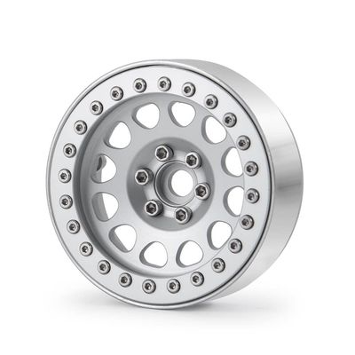 2.2" Beadlock Wheel Rim Hub for Axial SCX10 D90 Wraith Traxxas TRX4 1/10 RC Crawler Car Wheels Tires Upgrade Accessories ( Color : Silver 1PCS )