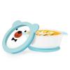 MR. CHOU Ceramic Baby Bowls with Suction Base, Infant Led Weaning Supplies with BPA Free Airtight Lid & Handles for Babies Self-feeding, 100% Food Grade Kid Bowls, Microwave & Dishwasher Safe, Blue view 2