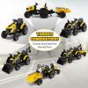 Costzon 3 in 1 Ride on Excavator Bulldozer Tractor 12V Battery Electric Vehicle W/Remote Control, Trailer, Shovel, Digger, LED Lights, MP3 & USB, Kids Excavator Ride on Car for Kids 3-8 (Yellow) view 2