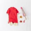 Baby Boy Romper Long Red Chinese New Year Toddler Outfits Tang Suit One-Piece Jumpsuit Cheongsam LRRL(95) view 2