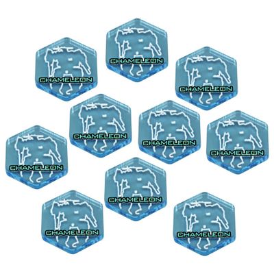 LITKO Mecha Electronic Warfare Tokens | Full Color Tokens | Compatible with BattleTech, Battleforce, Alpha Strike (Chameleon Light Polarization System)