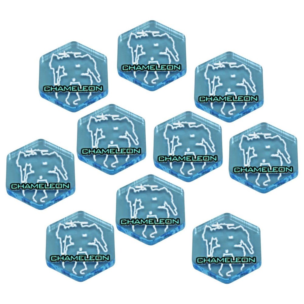 LITKO Mecha Electronic Warfare Tokens | Full Color Tokens | Compatible with BattleTech, Battleforce, Alpha Strike (Chameleon Light Polarization System)