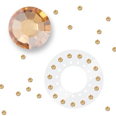 blinger Shimmer Crystal Refill Pack as seen on Shark Tank | 5 Discs 75 Precision-Cut Glass Crystals | Hair-Safe Accessories | Styling Tool Not Included| Golden Honey 5 mm