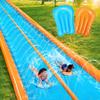 Sloosh Double Lane Water Slide,25ft x 6ft Heavy Duty Water Slip Lawn Slide with Sprinkler and 2 Inflatable Boards for Adult Kids Party Summer Yard Outdoor Play Activities view 1