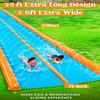 Sloosh Double Lane Water Slide,25ft x 6ft Heavy Duty Water Slip Lawn Slide with Sprinkler and 2 Inflatable Boards for Adult Kids Party Summer Yard Outdoor Play Activities view 2