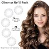 blinger Deluxe Shimmer Crystal Refill Pack  as seen on Shark Tank | 5 Discs  75 Precision-Cut Glass Crystals | Hair-Safe Accessories | Styling Tool not Included | Pure White Pearls 7 mm view 2