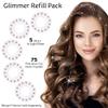 blinger Shimmer Crystal Refill Pack  as seen on Shark Tank | 5 Discs  75 Precision-Cut Glass Crystals | Hair-Safe Accessories | Styling Tool Not Included| Light Rose 4 mm view 2