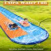 Sloosh 22.5FT Double Water Slides, Heavy Duty Lawn Slide with Sprinkler and 2 Inflatable Boards Backyard Yard Lawn Summer Outdoor Water Toy for Kids Adults view 4