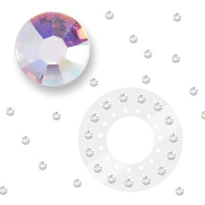 blinger Shimmer Crystal Refill Pack  as seen on Shark Tank | 5 Discs  75 Precision-Cut Glass Crystals | Hair-Safe Accessories | Styling Tool not included | Crystal Aurore Boreale 5 mm