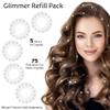 blinger Shimmer Crystal Refill Pack  as seen on Shark Tank | 5 Discs  75 Precision-Cut Glass Crystals | Hair-Safe Accessories | Styling Tool Not Included| Crystal 5 mm view 2