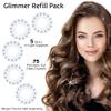blinger Shimmer Crystal Refill Pack  as seen on Shark Tank | 5 Discs  75 Precision-Cut Glass Crystals | Hair-Safe Accessories | Styling Tool Not Included| Light Sapphire 4 mm view 2