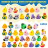 JOYIN 30 Pcs Rubber Ducks, Random Assortment Ducks Bulk with Mesh Carry Bag, Mini Rubber Duckies for Baby Bath Toys, Kids Toddler Summer Pool Toys Birthday Gifts Party Favors view 2