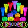 JOYIN 1000 Pcs 8" Glow sticks Bulk Party Favors Pack, Neon Glow in the Dark Party Supplies, Light Up Necklaces and Bracelets with Connectors, Easter, Football, Birthday Decorations view 1