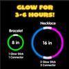 JOYIN 1000 Pcs 8" Glow sticks Bulk Party Favors Pack, Neon Glow in the Dark Party Supplies, Light Up Necklaces and Bracelets with Connectors, Easter, Football, Birthday Decorations view 2