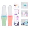 2 Pieces Baby Silicone Feeding Bottle Spoon Baby Food Feeder with Standing Base for Infant 6 Months and Plus Dispensing and Feeding (Pink) view 1