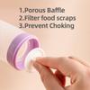 2 Pieces Baby Silicone Feeding Bottle Spoon Baby Food Feeder with Standing Base for Infant 6 Months and Plus Dispensing and Feeding (Pink) view 3