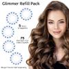 blinger Shimmer Crystal Refill Pack  as seen on Shark Tank | 5 Discs  75 Precision-Cut Glass Crystals | Hair-Safe Accessories | Styling Tool Not Included| Rose 4 mm view 2
