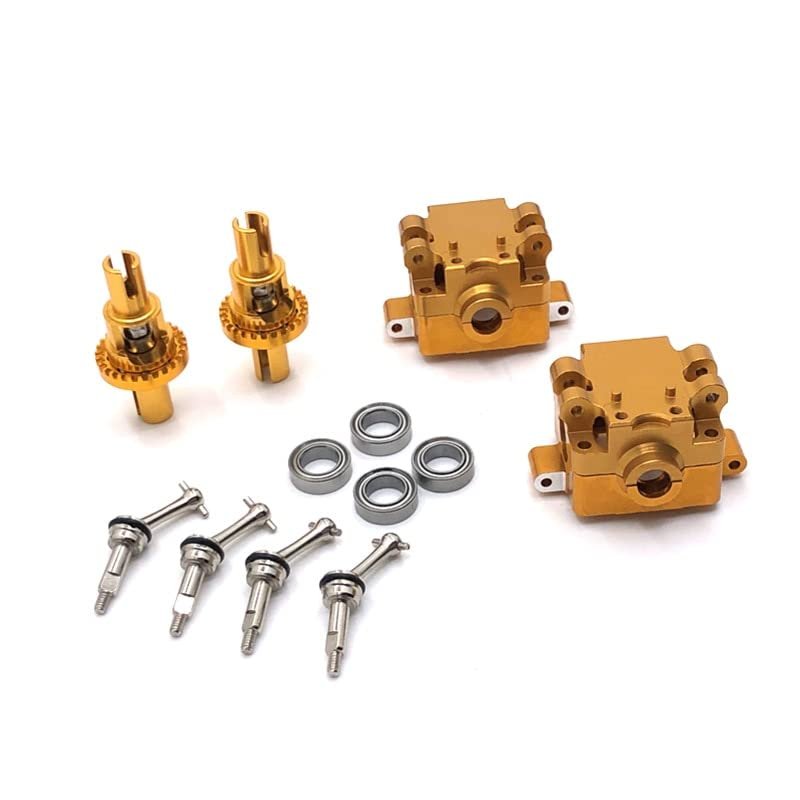VGVCTX 284131 K969 K979 K989 K999 P929 P939 RC Car Metal Modification Parts Upgrade Gearbox, Differential Dog Bone and Other Kit ( Color : Gold )