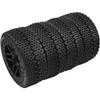HIRCQOO 17mm Hex Hub 4.40''OD Rubber Tires & Plastic Wheel Rim w/Foam Compatible with 1/8 Arrma Python Kraton Redcat Kyosho Traxxas Sledge Losi HPI 1/8 Off-Road RC Buggy (Dot Style) view 1