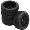 HIRCQOO 17mm Hex Hub 4.40''OD Rubber Tires & Plastic Wheel Rim w/Foam Compatible with 1/8 Arrma Python Kraton Redcat Kyosho Traxxas Sledge Losi HPI 1/8 Off-Road RC Buggy (Dot Style) view 2