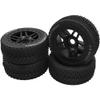 HIRCQOO 17mm Hex Hub 4.40''OD Rubber Tires & Plastic Wheel Rim w/Foam Compatible with 1/8 Arrma Python Kraton Redcat Kyosho Traxxas Sledge Losi HPI 1/8 Off-Road RC Buggy (Dot Style) view 4