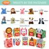 ATFUNSHOP Valentines Day Gifts for Kids 30 Pack with Animal Plush Toys Gift Card in Bulk Exchange for Girls Boys Class Classroom view 3