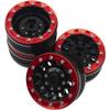4Pack HIRCQOO Metal 1.9 Wheels 1.9'' Beadlock Wheel Rims Hubs Compatible with Traxxas TRX4 Axial SCX10 JL SCX10-II D90 D110 Tamiya CC01 1/10 RC Crawler (Red) view 4