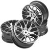 4Pack HIRCQOO Metal Wheel Rims 12mm Hex Hub Compatible with 1/10 On-Road Racing Touring Drift Car Tamiya TT-01 Kyosho RedCat Sakura D4 XIS HSP 1/10 RC Scales,Width 26mm (Black) view 1