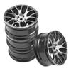 4Pack HIRCQOO Metal Wheel Rims 12mm Hex Hub Compatible with 1/10 On-Road Racing Touring Drift Car Tamiya TT-01 Kyosho RedCat Sakura D4 XIS HSP 1/10 RC Scales,Width 26mm (Black) view 3