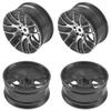 4Pack HIRCQOO Metal Wheel Rims 12mm Hex Hub Compatible with 1/10 On-Road Racing Touring Drift Car Tamiya TT-01 Kyosho RedCat Sakura D4 XIS HSP 1/10 RC Scales,Width 26mm (Black) view 4