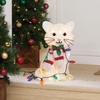 20" Christmas LED Kitty Indoor Outdoor Holiday Light Up Plush Cat 45 Lights view 2