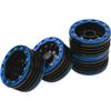 4Pack HIRCQOO Metal 1.9 Wheels 1.9'' Beadlock Wheel Rims Hubs Compatible with Traxxas TRX4 Axial SCX10 JL SCX10-II D90 D110 Tamiya CC01 1/10 RC Crawler (Blue) view 3