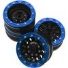 4Pack HIRCQOO Metal 1.9 Wheels 1.9'' Beadlock Wheel Rims Hubs Compatible with Traxxas TRX4 Axial SCX10 JL SCX10-II D90 D110 Tamiya CC01 1/10 RC Crawler (Blue) view 4