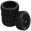 HIRCQOO 17mm Hex Hub 4.40''OD Rubber Tires & Plastic Wheel Rim w/Foam Compatible with 1/8 Arrma Python Kraton Redcat Kyosho Traxxas Sledge Losi HPI 1/8 Off-Road RC Buggy (T Style) view 3