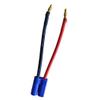 JFtech 2pcs EC5 Battery Charging Cable Male EC5 to 4.0mm Banana Bullet Plug Connector 10cm 12AWG Wire Charger Cable Adapter for RC Vehicle Lipo Charger view 2