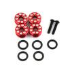 Alloy Front Hub Nut Delrin Cap with O-Ring for Arrma Kraton 6S Mojave Outcast Felony Talion Infraction Typhon Upgrade Parts (Red) view 1
