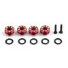 Alloy Front Hub Nut Delrin Cap with O-Ring for Arrma Kraton 6S Mojave Outcast Felony Talion Infraction Typhon Upgrade Parts (Red) view 3